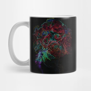 Black Panther Art - Flower Bouquet with Glowing Edges 15 Mug